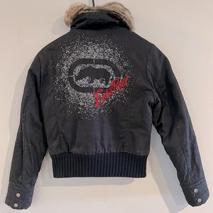 Eckōred juniors coat with faux fur collar